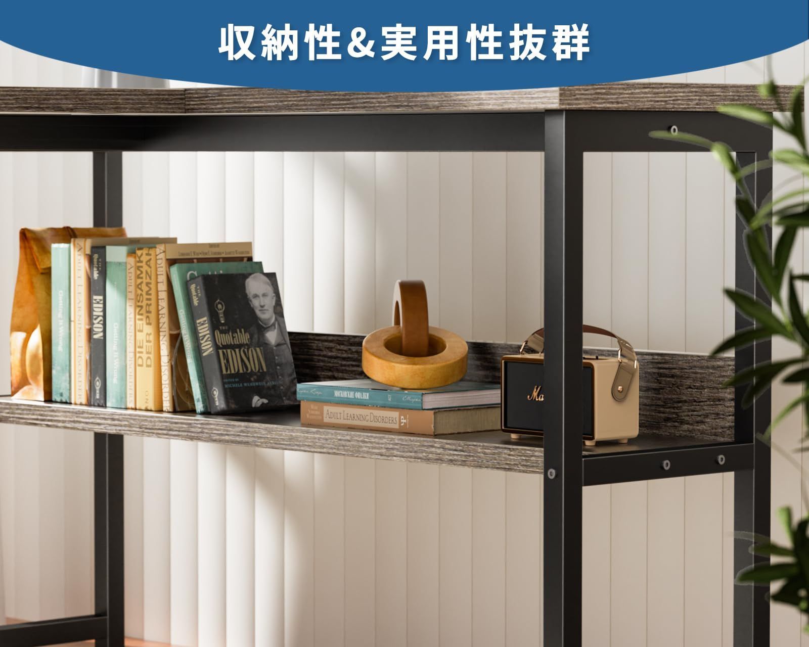 オフィスデスク 仕事用 desk 収納 3段階モニター台付き 在宅勤務 pcデスク 棚付き 机 組立簡単 l字 デスク ゲーミングデスク グレー 幅137 パソコンデスク ODK MARWIL-DEMENAGEMENTS_CH