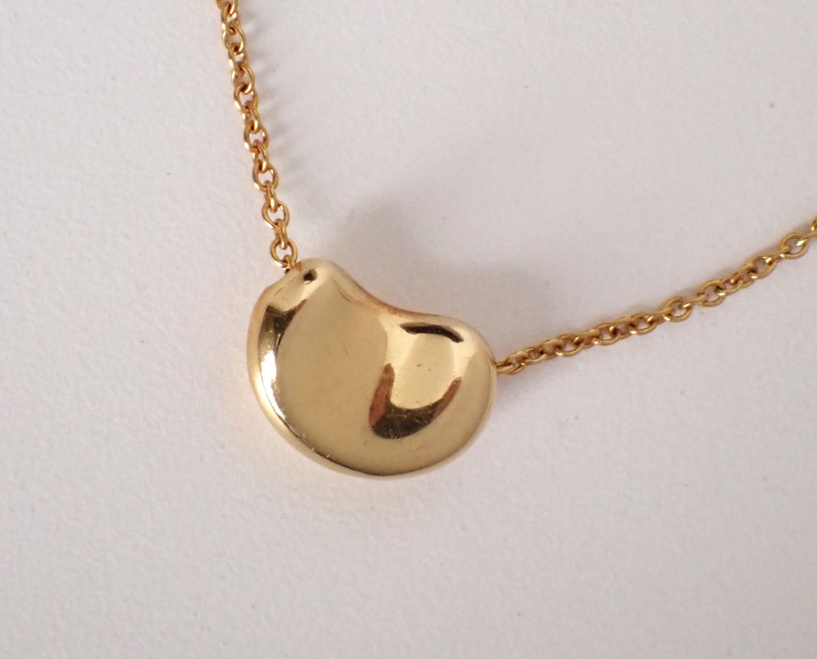 ティファニー ネックレス ビーン K18 3g 18金ペンダント3グラムtiffany