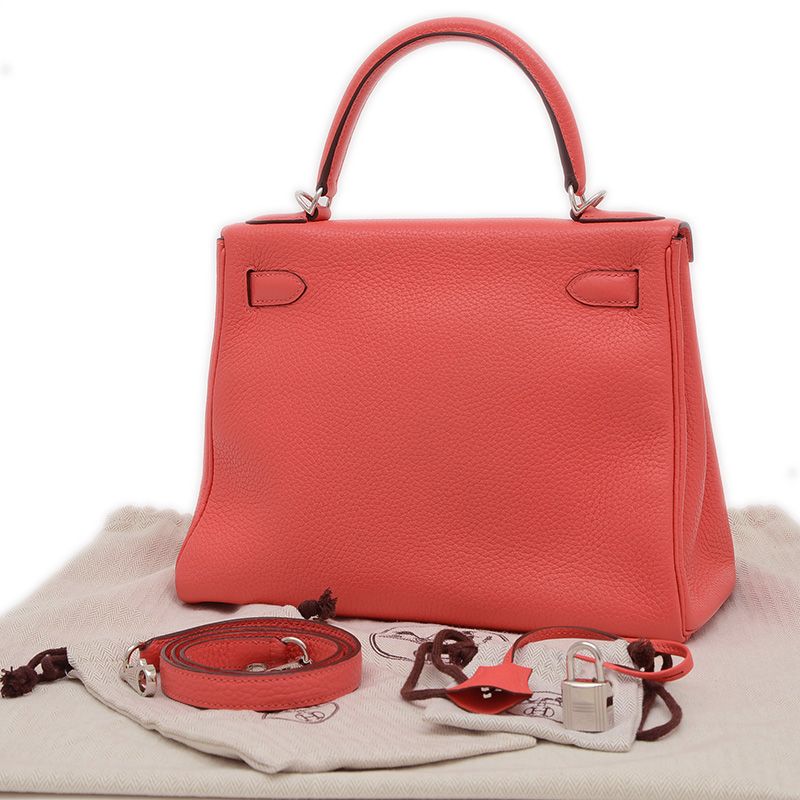 エルメス ケリー28 内縫い トリヨン ローズジャイプール シルバー金具  