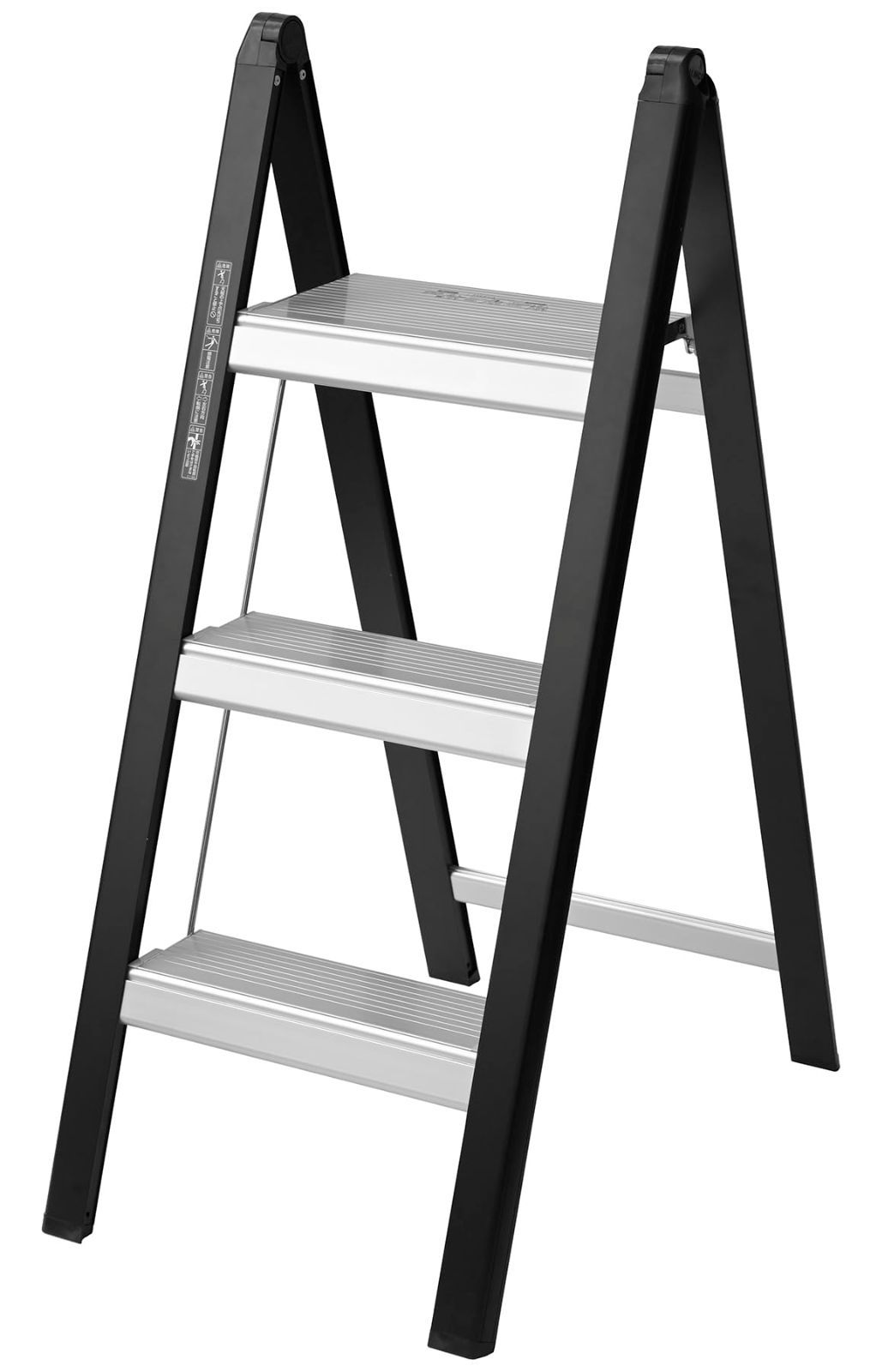 在庫セール 薄型踏み台 80cm ブラック アルミ SS80TCA 脚立 ALINCO 軽量 折りたたみ アルインコ Alinco コンパクト 3段 最大使用質量100kg シェルフ 棚板 プランター