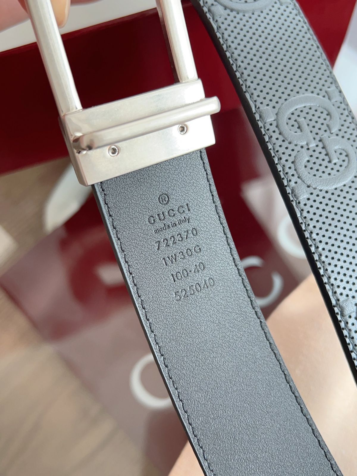 【GUCCI】スクエア バックル ベルト 今日特価】Gucci スクエアバックルニューベルト-3 - メルカリ