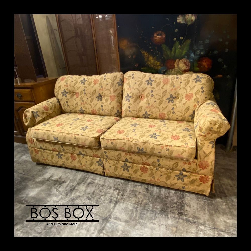 Leggett-Platt La-Z-Boy SignatureⅡ ソファーベット ファブリック 花柄 イエロー●KC09N007