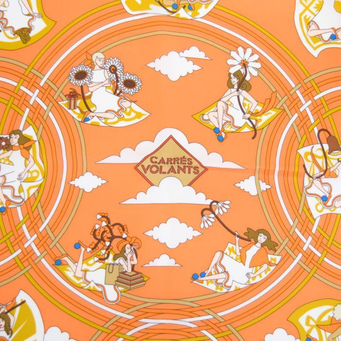 HERMESカレ70 CARRES VOLANTS 空飛ぶカレ スカーフ HERMES エルメス スカーフ カレ70 CARRES VOLANTS 空飛ぶカレ