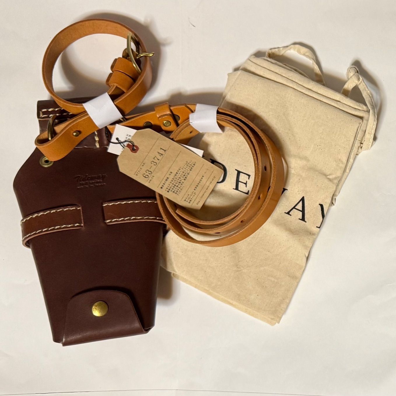 全国一律送料無料。 姫路レザー シザーケース タイドウェイ TIDEWAY 6丁 レザー 本革 ブラウン 日本製 6丁差し 革ベルト付き 美容師 理容師 トリマー スタイリスト モデル 【大好評販売！】