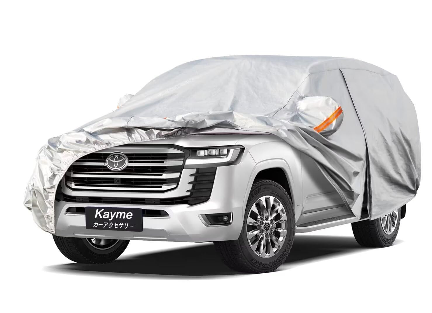 K7 -SUV|JEEP 510 * 200 * 180 CM Kayme 6層自動車ボディカバー加厚 裏起毛タイプ 防水 台風対策 防輻射紫外線防雪防塵屋 外のカーカバー ジッパー付き SUV|JEEPに適しています 510*200*180CM