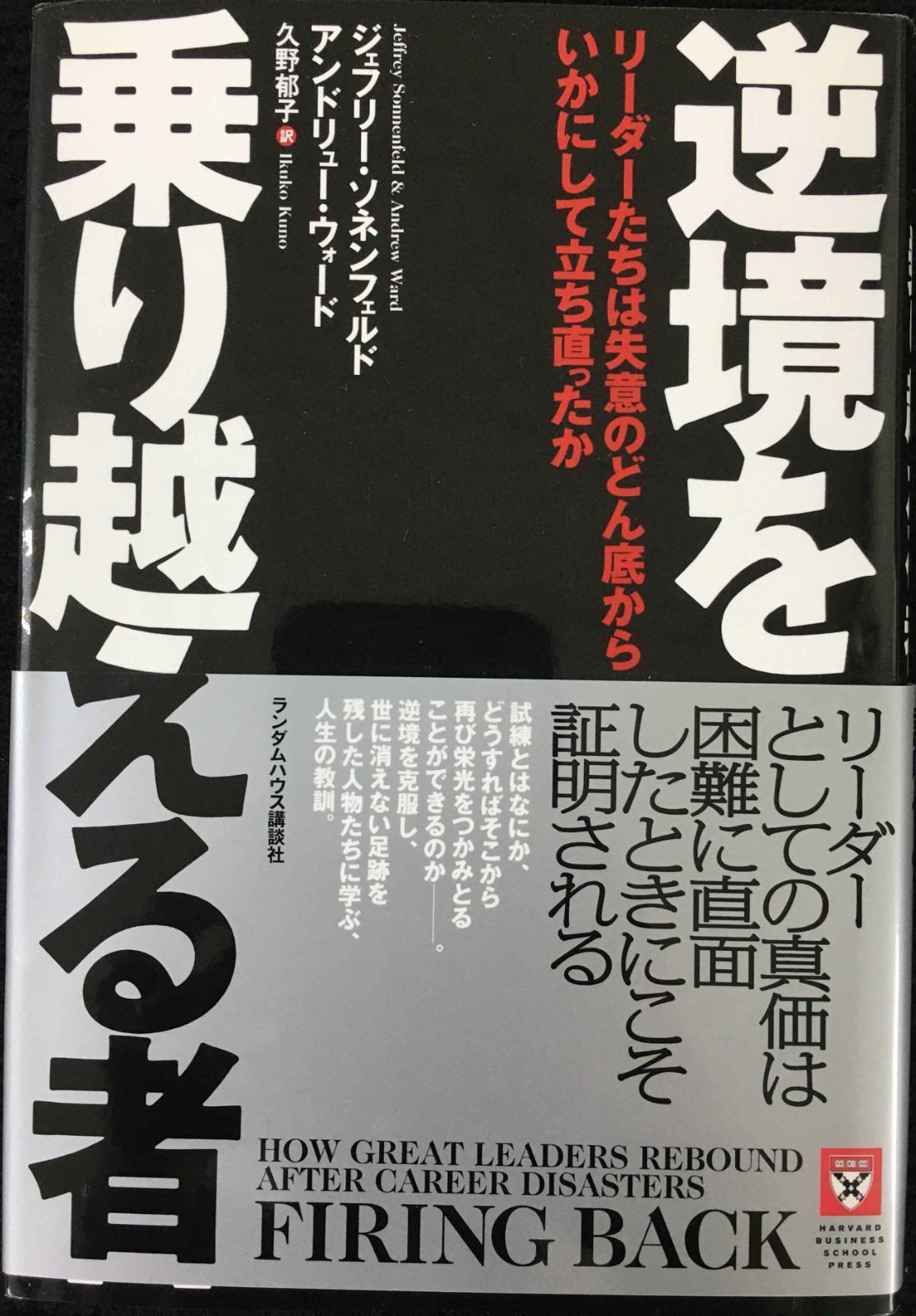 逆境を乗り越える者 リーダーたちは失意のどん底からいかにして立ち直っ