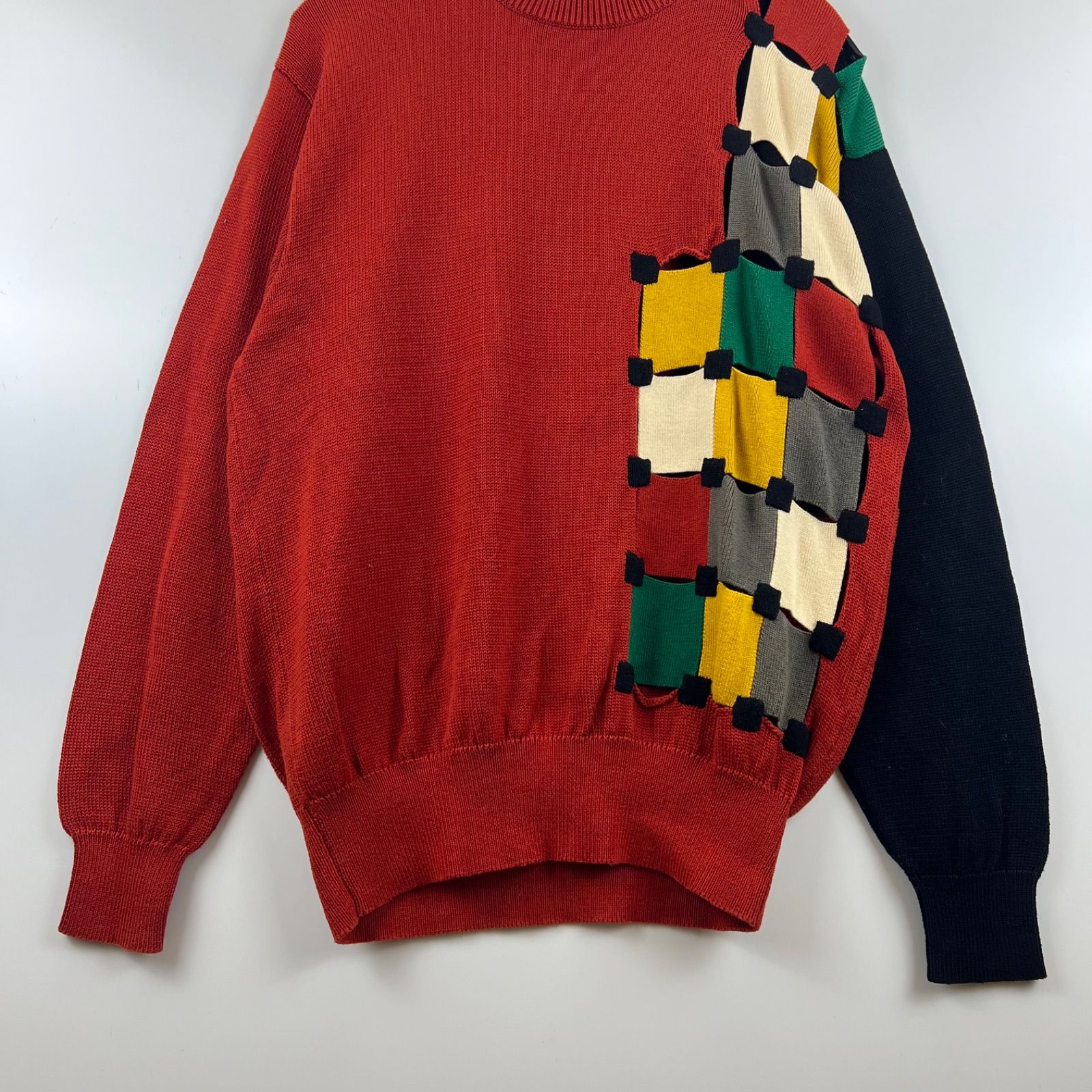 MONSIEUR NICOLE 80s archive pattern knit sweater ムッシュ