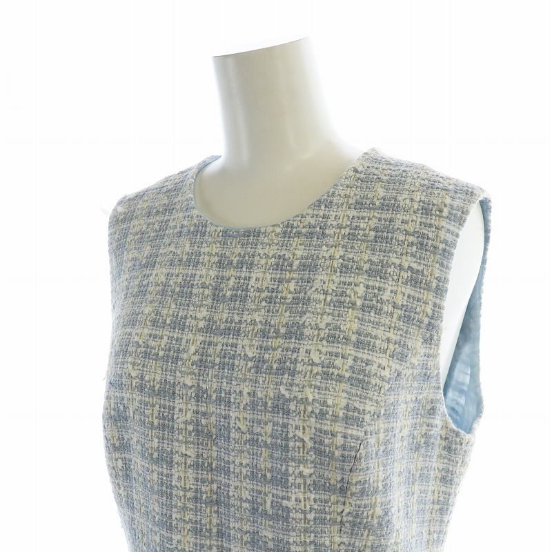 【美品】FOXEY ツイード　バイカラー　ワンピース 40 極美品！FOXEYツイードバイカラーワンピース 40 Rene foxey