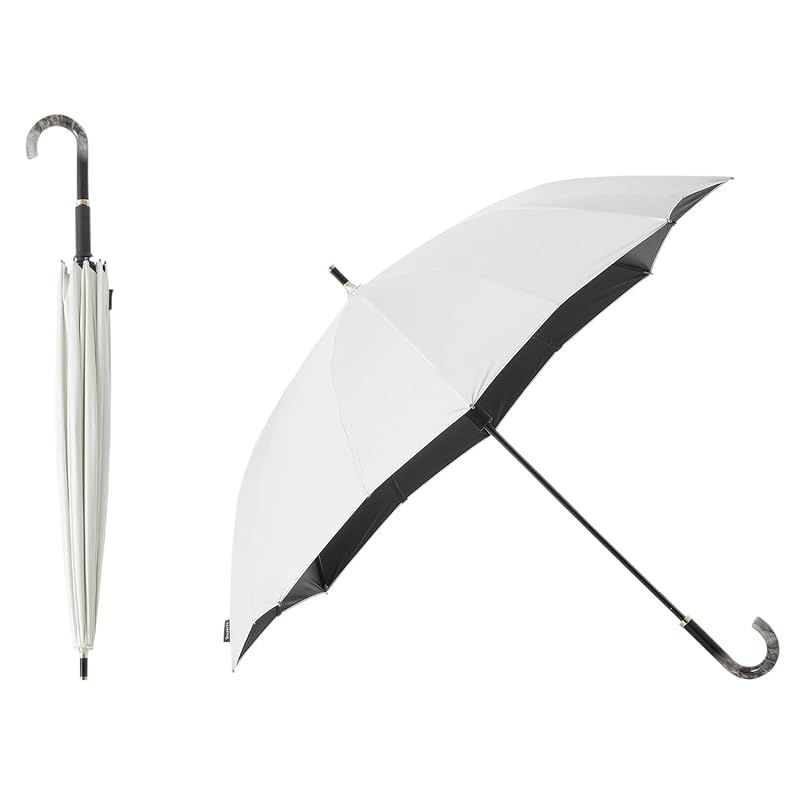 マーナ marna Shupatto アンブレラ UV 日傘 レディース 長傘 傘 メンズ 日傘兼用雨傘 UVカット率 UPF50 遮光 晴雨兼用傘 母の日 シェルホワイト 55cm S509W 1