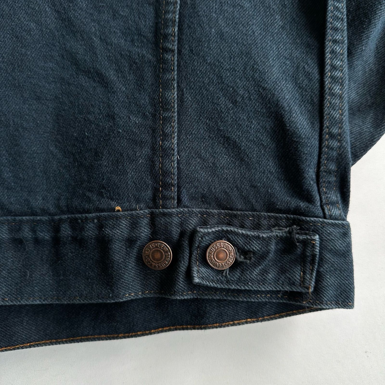 80s USA製 リーバイス70505 デニムジャケット 後染め ブラックLevi