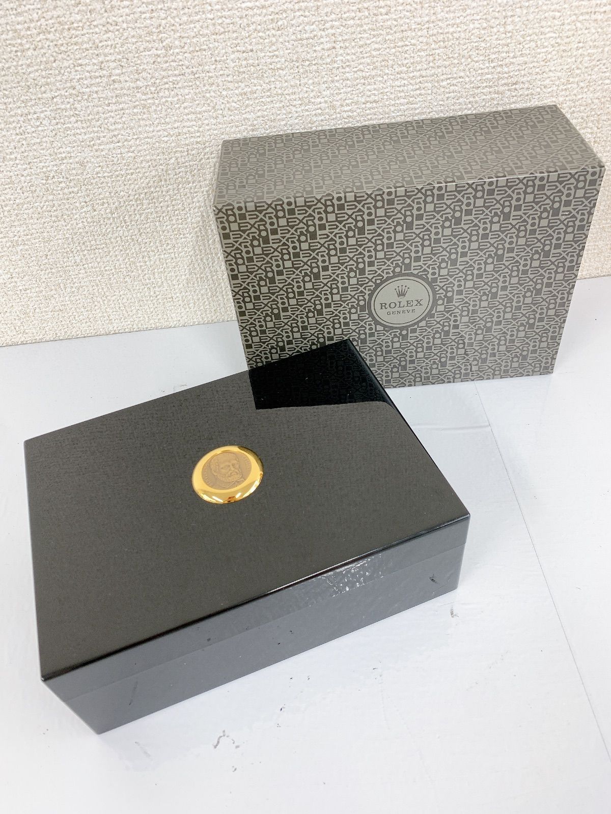 Rolex ロレックス チェリーニ 内箱 外箱 腕時計 時計 空箱 付属品 #1 ROLEX GENEVE ロレックス チェリーニ 空箱 黒 ブラック 腕時計