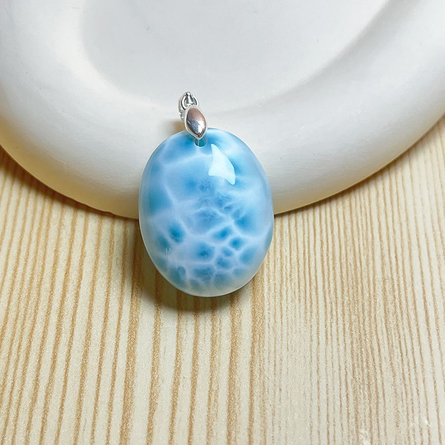 10 OFF EU製 ラリマーペンダント ペクトライト パワーストーン 天然石 お守り プレゼント2 約27.7 22.2 10.5 mm ZB 9361