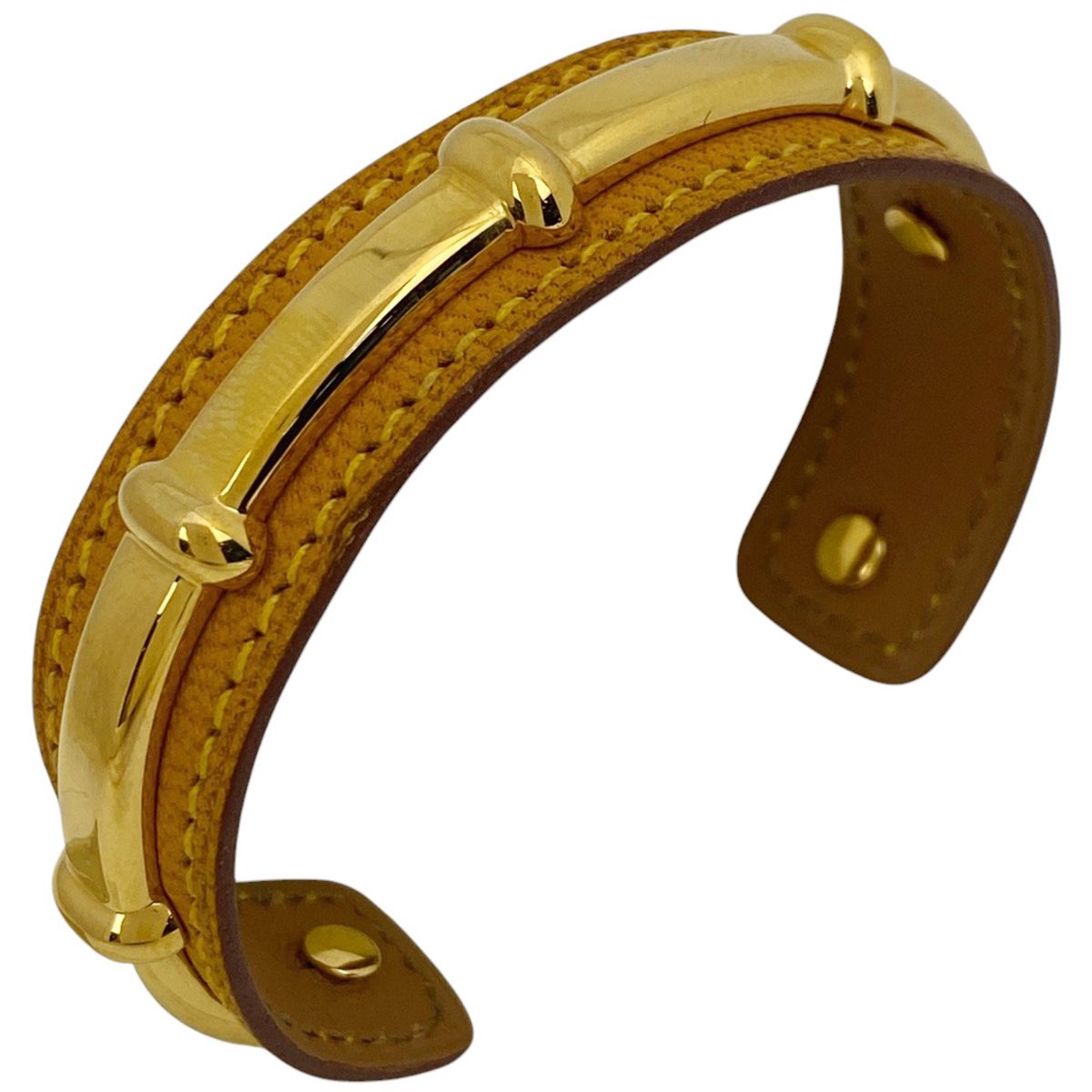 HERMES agata bangle エルメス バングル ブレスレット HERMES Agata black leather bangle | VINIVINI ONLINE SHOP