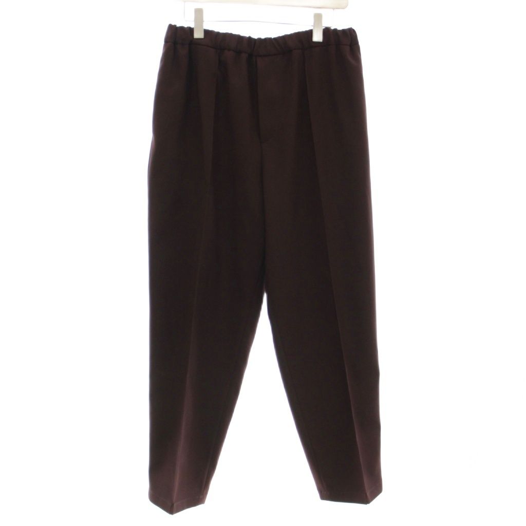 ジルサンダー JIL SANDER 24AW TROUSER D ポリエステルテクノ ギャバジン テーパードパンツ イージー センタープレス 48 赤茶 J21KA0012 J70001 KU