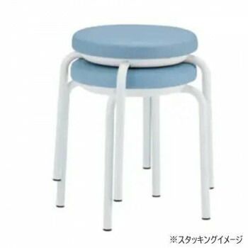 当店人気NO.1。 藤沢工業 TOKIO スツール JBM-36TL-S ライトブルー レザー 5脚入 機能性重視