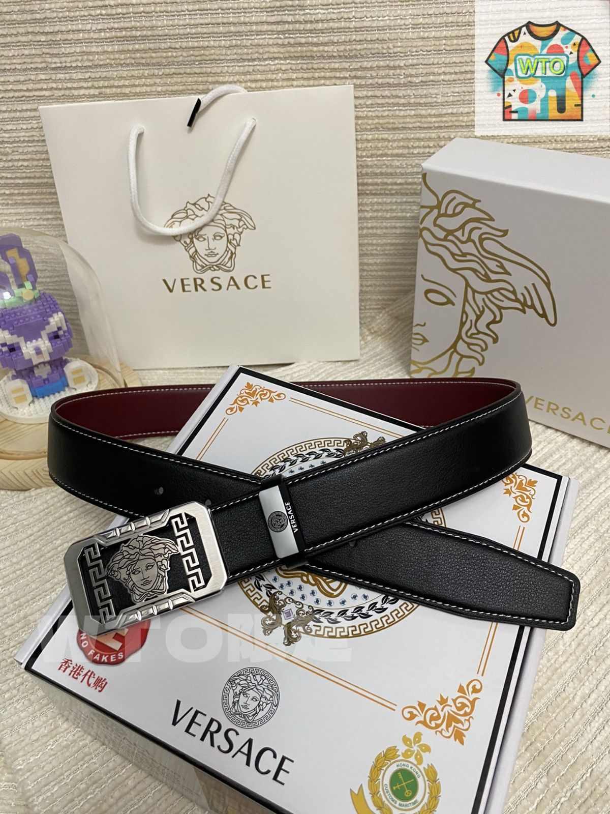 VERSACE ヴェルサーチ 真皮ベルト02-3 - メルカリ