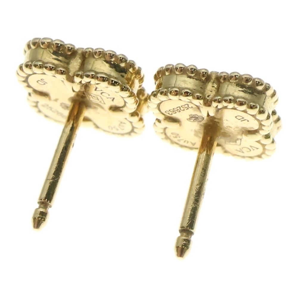 Van Cleef - Arpels ヴァンクリーフアンドアーペル スウィートアルハンブラ ピアス K18YG イエローゴールド マザーオブパール キャッチ欠損 VCARA44800 ジュエリー