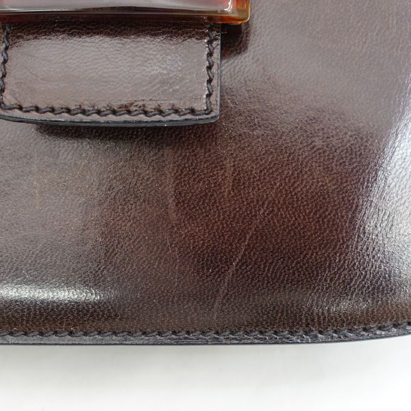 PRADA / プラダ □ハンドバッグ カーフ ブラウン バッグ プッシュ