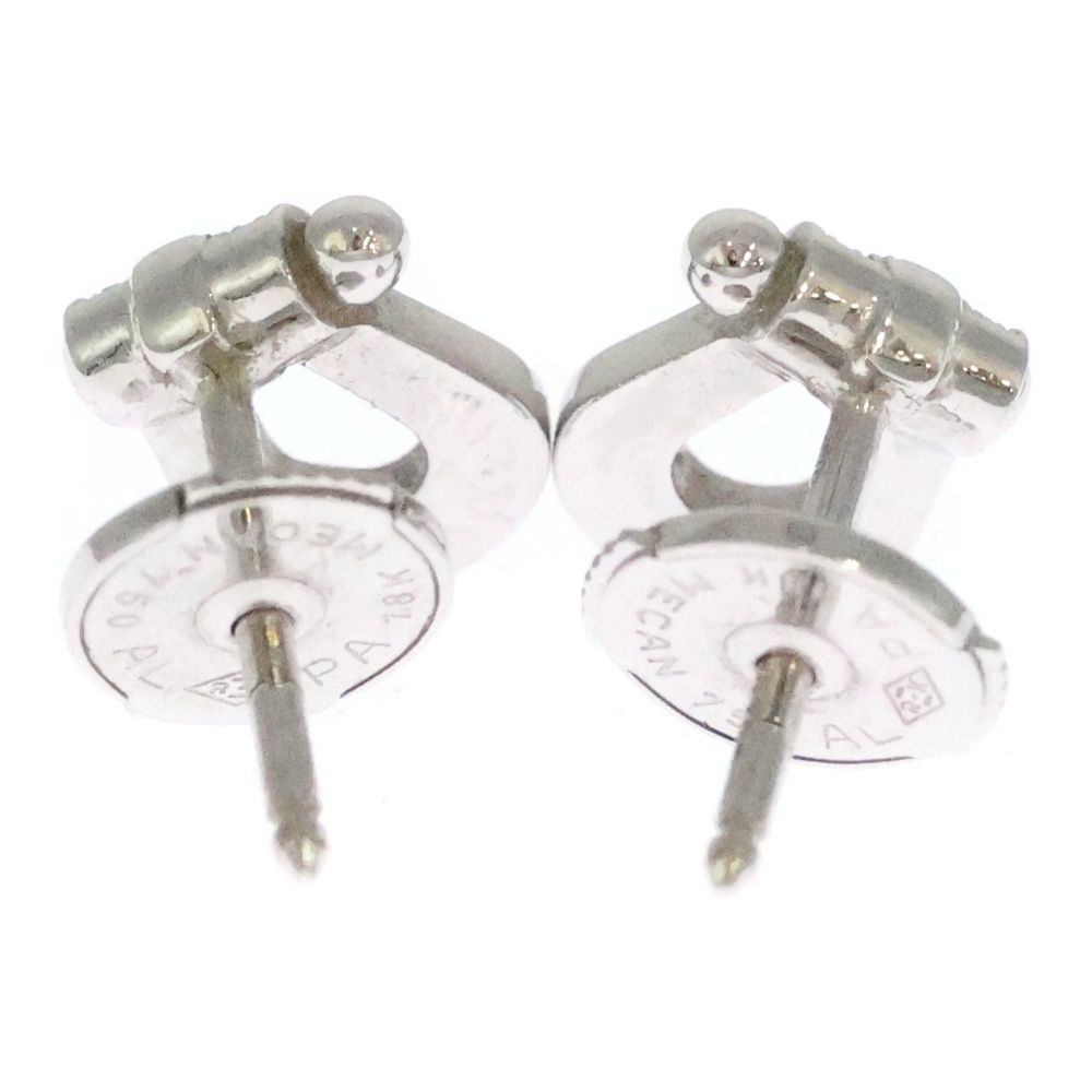 FRED フレッド フォース10 スモール ダイヤ ピアス K18WG ホワイトゴールド