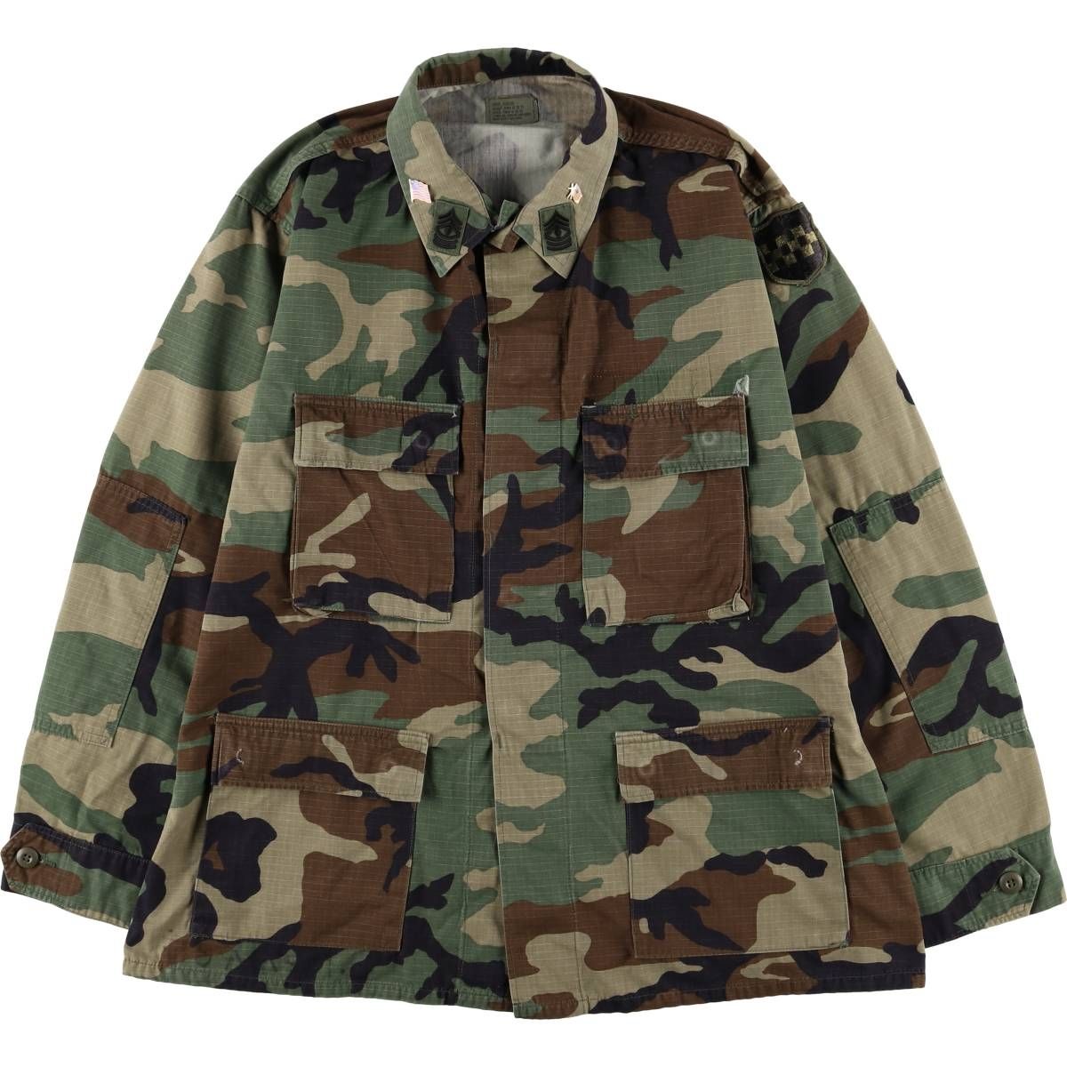 古着 90年代 米軍実品 迷彩柄 ウッドランドカモ リップストップ