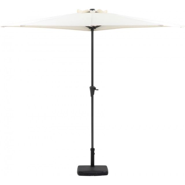 不二貿易 パラソル 半円パラソル アイボリー クランク式 大型 37854 パラソルのみ クランク式開閉