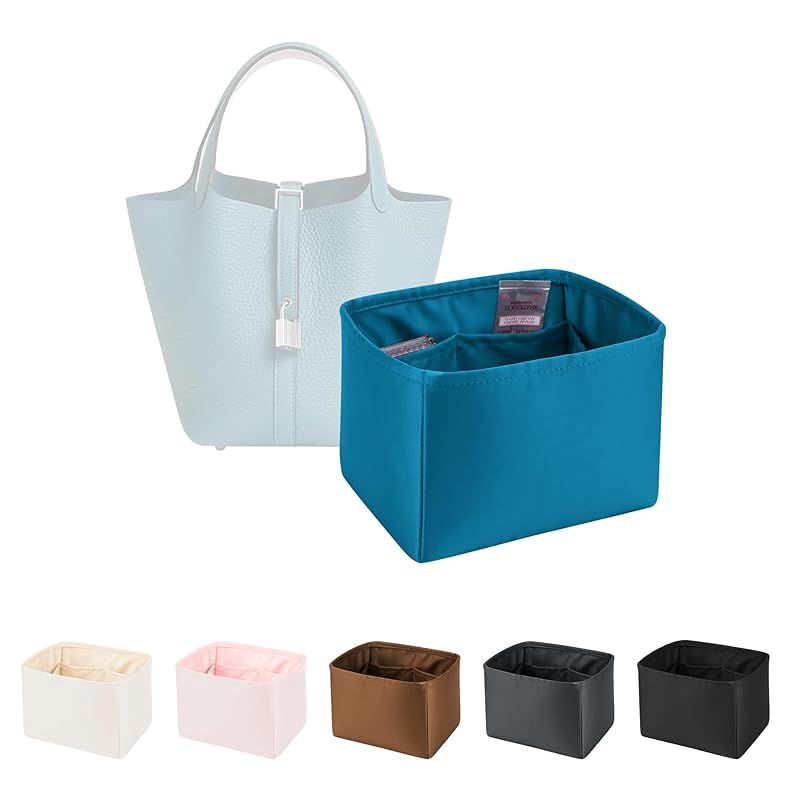 KINGS IN BAG バッグインバッグ バッグインバッグ 軽量 保護 バッグ収納 サテンバッグインナー ピコタンpm|mmに合う ブルージーン ピコタンPM用 1