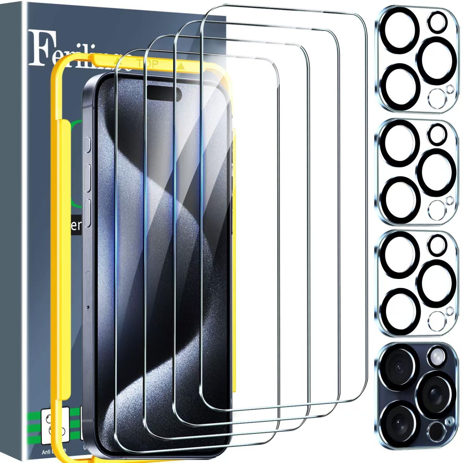 【在庫処分】Screen Protector for 6.7 Pack inch Pro Max Ultra with 4 Pack Tempered 4 Glass Camera Lens Protector Phone Case Friendly Acce