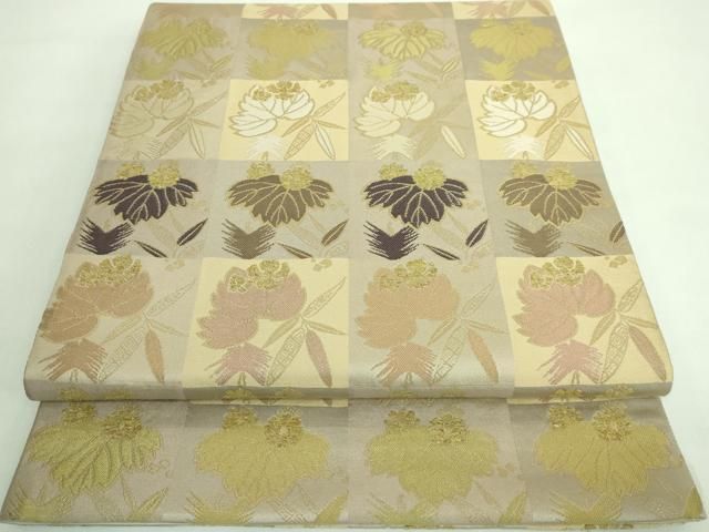 平和屋着物□極上 西陣織 陰山織物謹製 箔屋清兵衛 六通柄袋帯 草木染