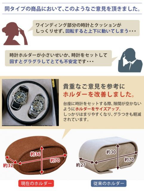 いいね 腕時計用 ワインディングマシーン 4本巻 幅34cm ブラック 電源スイッチ 合皮 自動巻時計 ウォッチ 電動振動装置 完成品