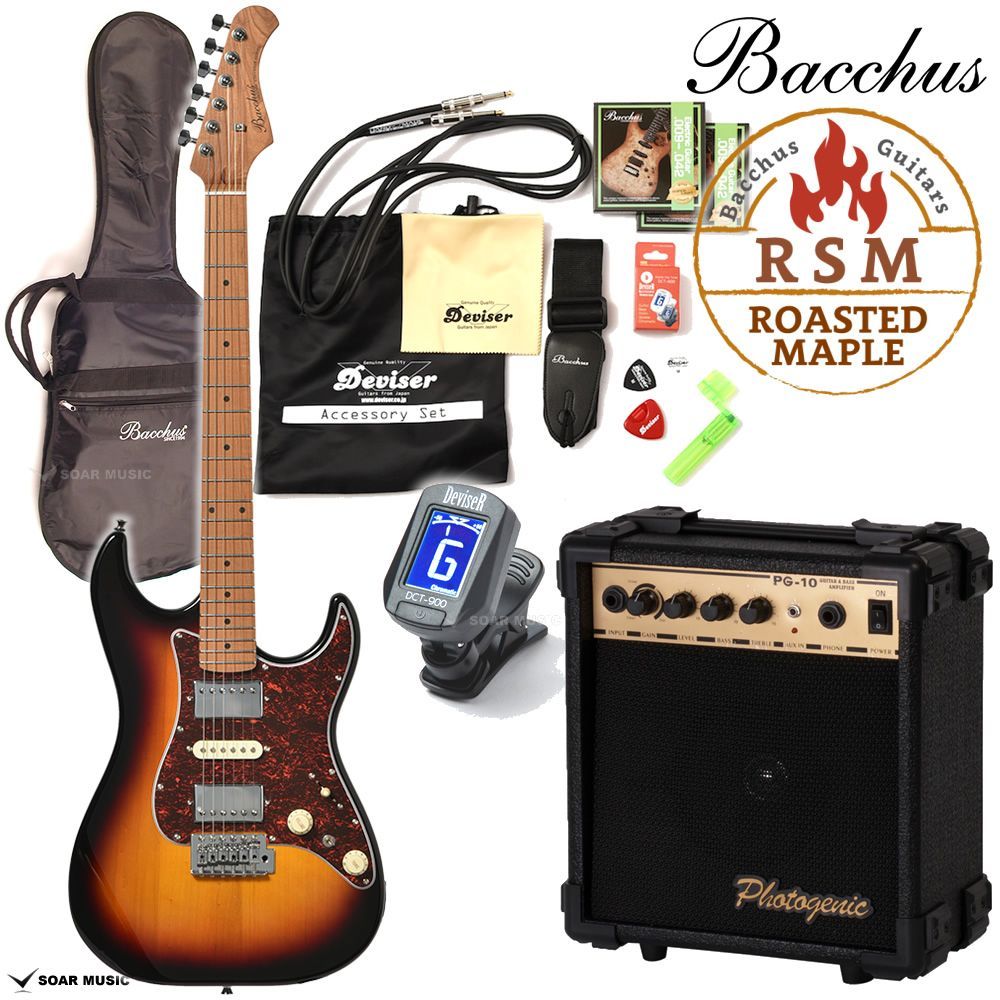 Bacchus GS-4DX RSM/M 3TS エレキギター 初心者セット バッカス 3
