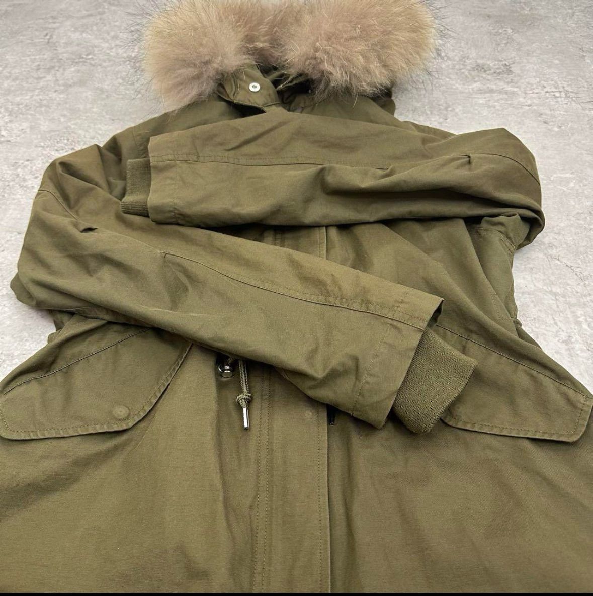 美品　ダウンライナー付き　アーバンリサーチロッソ　モッズコート　ラクーンファー 美品 ダウンライナー付き アーバンリサーチロッソ モッズコート