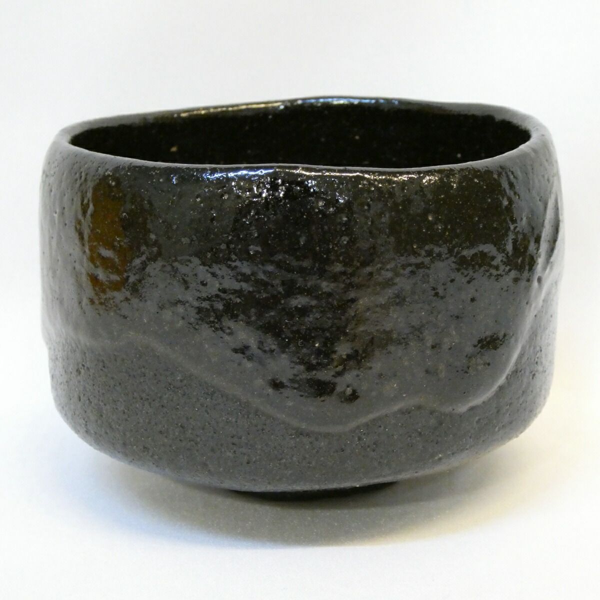 鵬雲斎宗匠御箱書】石川県 大樋年朗（十代 大樋長左衛門）作 黒茶碗 幕