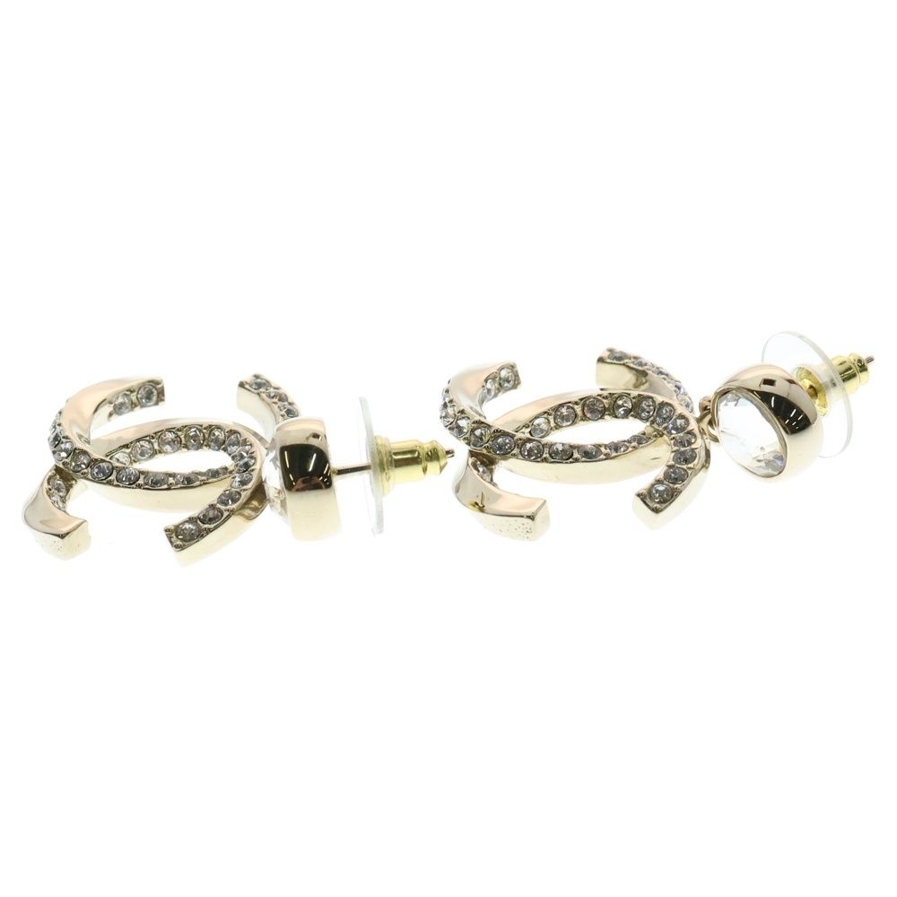 CHANEL ピアス ココマーク ラインストーン GP ゴールド B23B CHANEL (シャネル) ココマーク ストーン ピアス イヤー