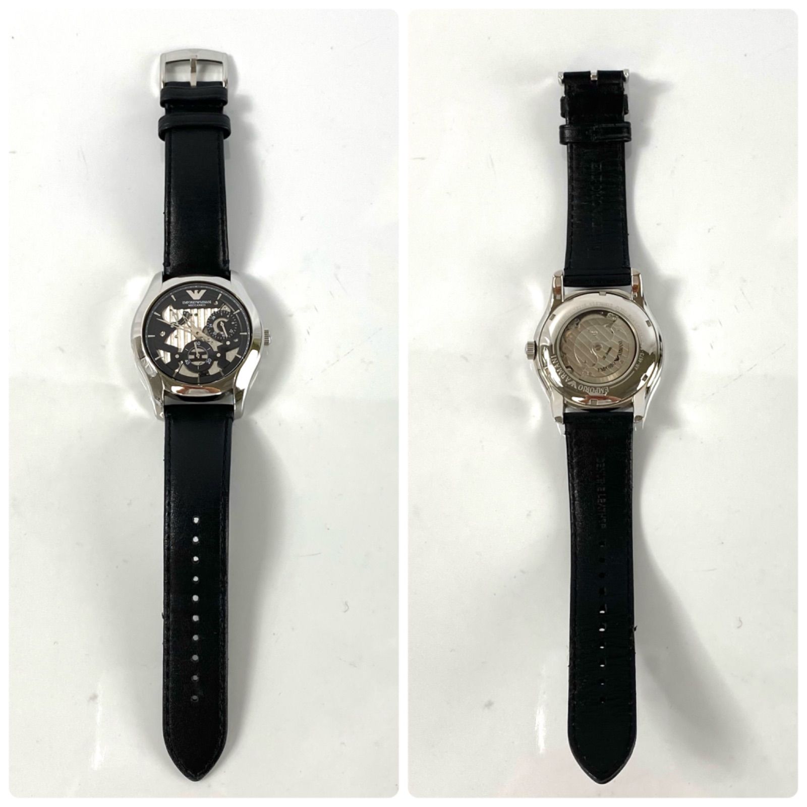 エンポリオアルマーニ メカニコ AR-4673-50 自動巻 スケルトン デイト 