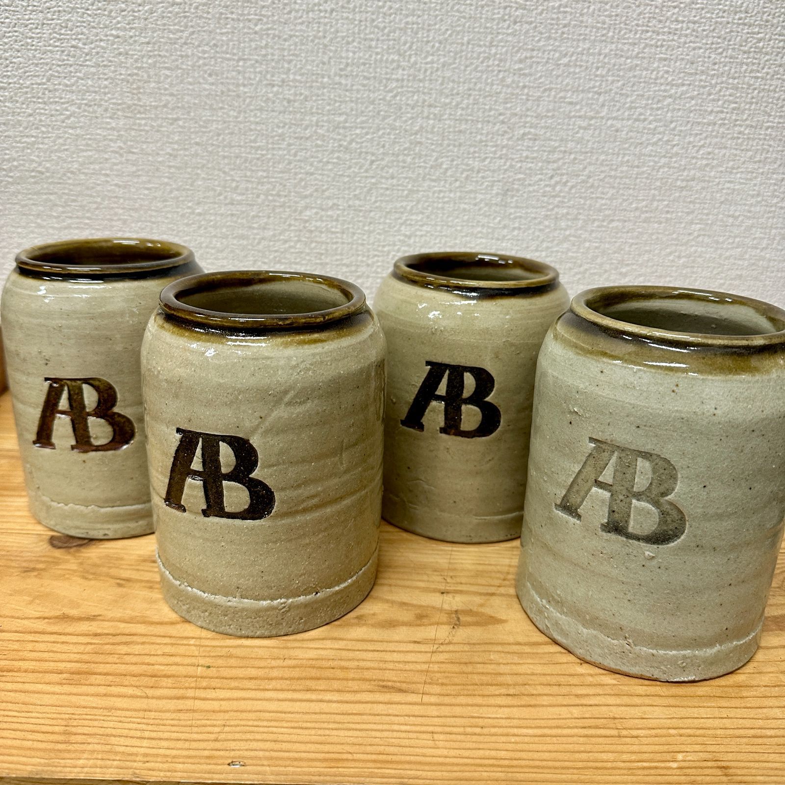 ヴィンテージ 益子焼 人間国宝 濱田庄司 アサヒビールコラボ ABビア