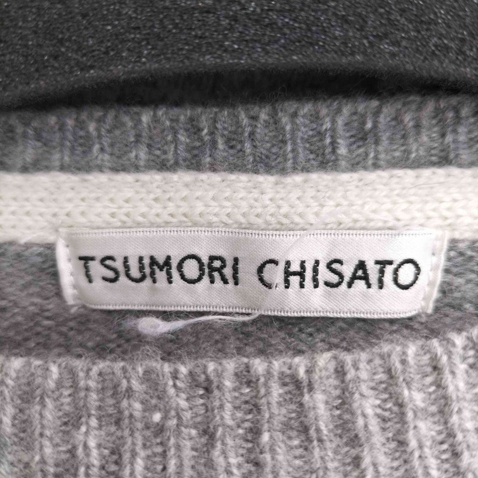 ツモリチサト TSUMORI CHISATO サイドボタン カシミア混ウールニットワンピース チュニック レディース JPN：2 