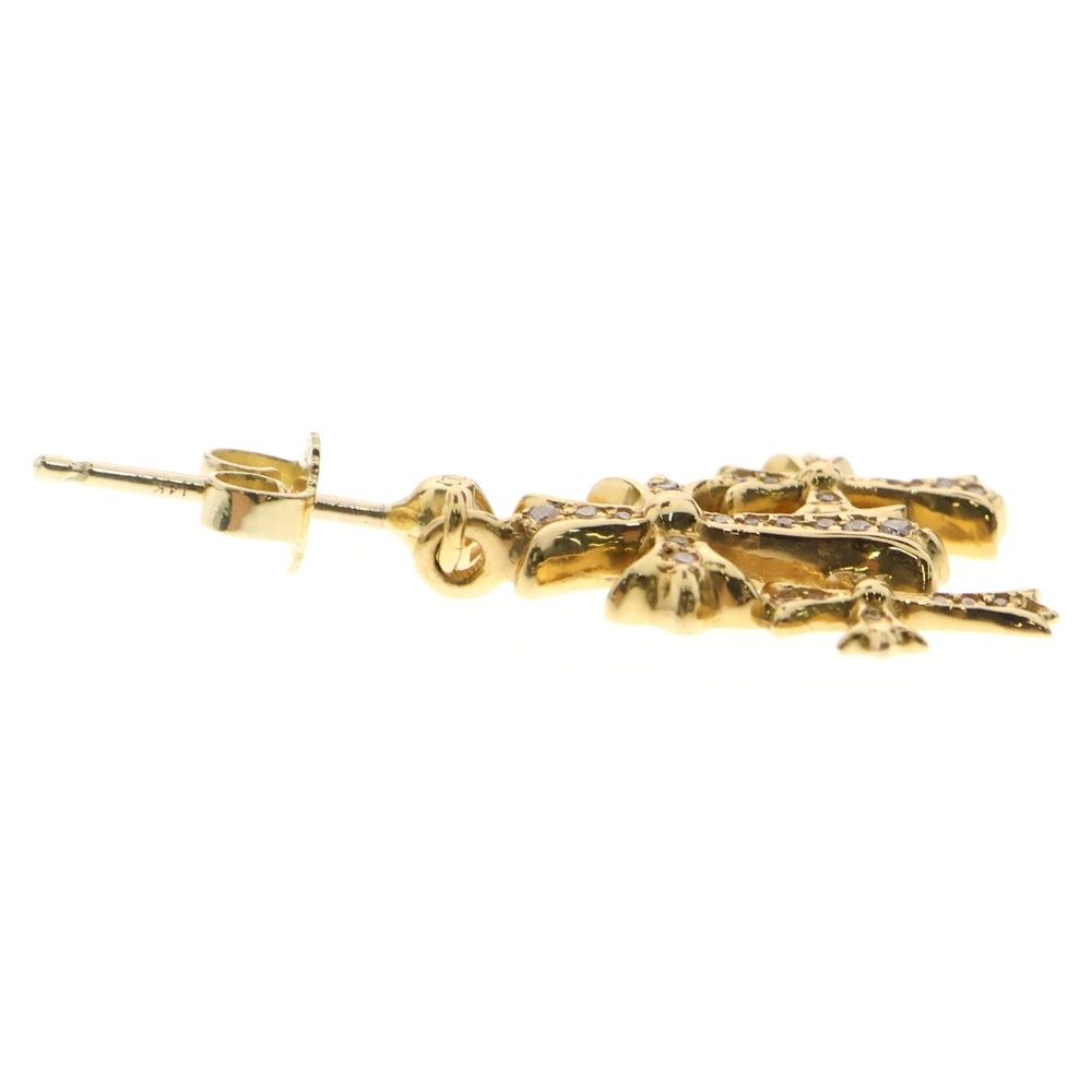 +CHROME HEARTS+ 22K GOLD CROSS TALL DROP クロステール ピアス CHROME HEARTS+ 22K GOLD CROSS TALL DROP クロステール ピアス