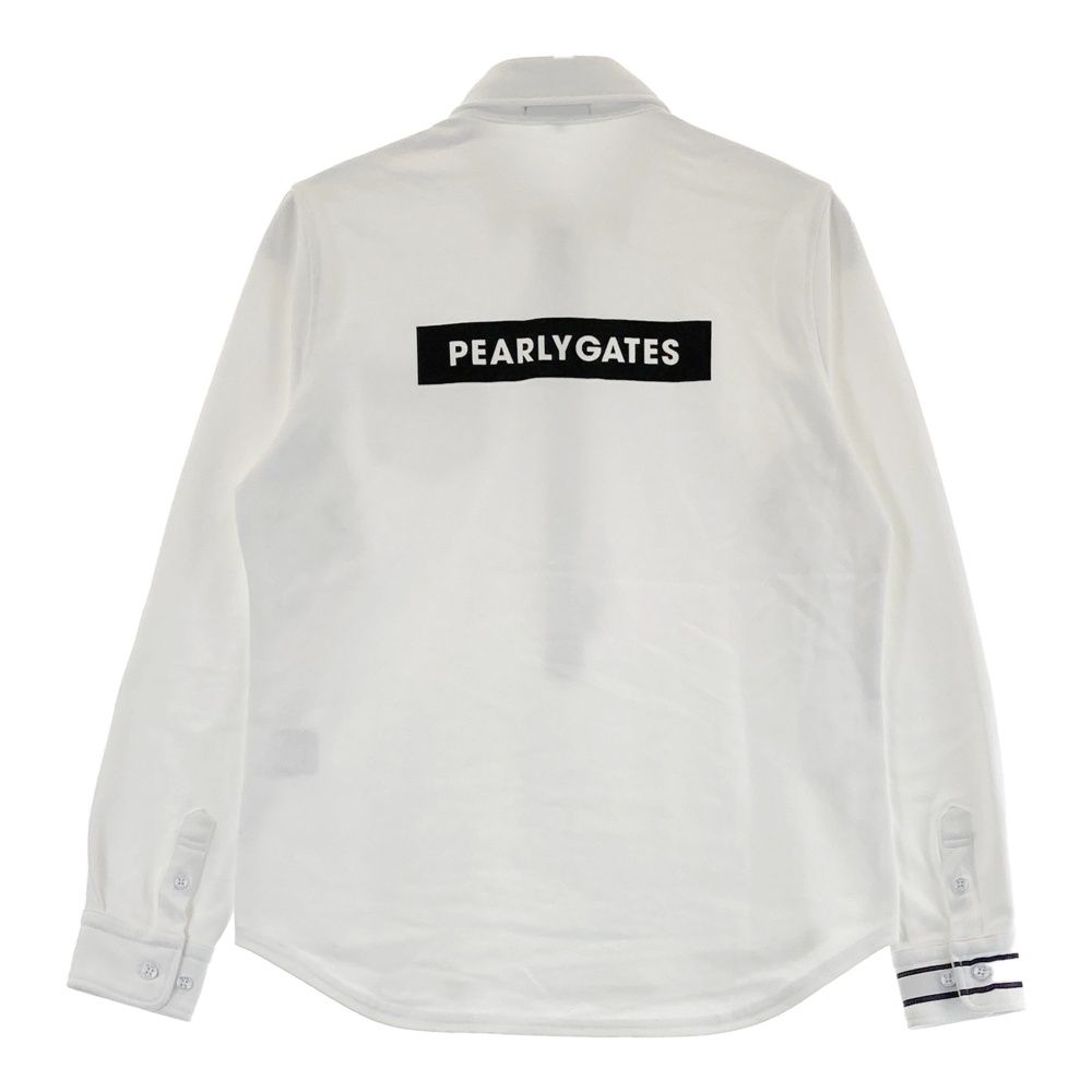 パーリゲイツ　長袖ポロシャツ　サイズ0  レディースゴルフウェア　ネイビー　刺繍 サイズ：0 PEARLY GATES パーリーゲイツ 長袖ポロシャツ ホワイト系