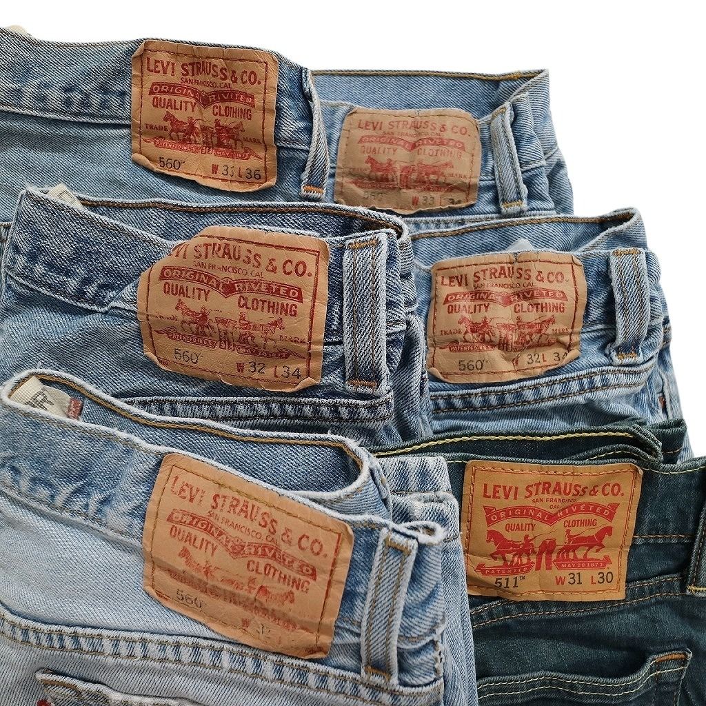 古着卸 まとめ売り リーバイス 560 デニム パンツ 6枚セット