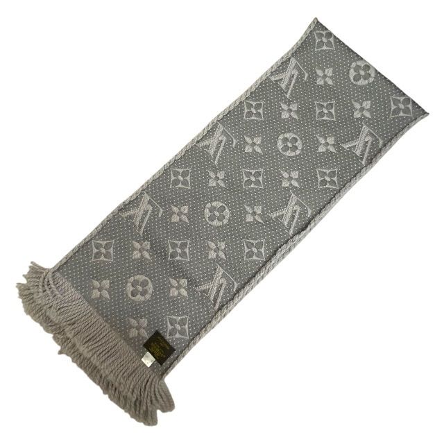 おまつLouis Vuitton グレー モノグラムマフラー Louis Vuitton モノグラム マフラー グレー - メルカリ