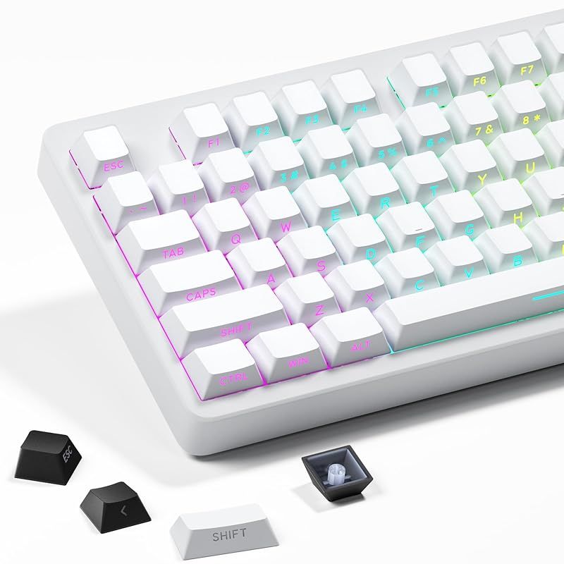 在庫限り】キーキャップ -XVX ホワイト132キー PBT 光透過 キー