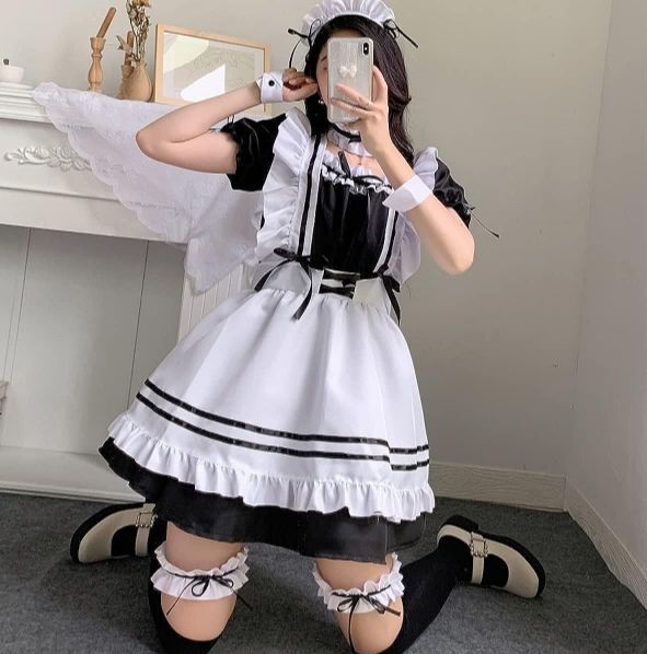 メイド服 セクシー コスプレ衣装 ロリータ レディース エプロン ドレス アリス風 コスチューム 仮装 学園祭 - メルカリ