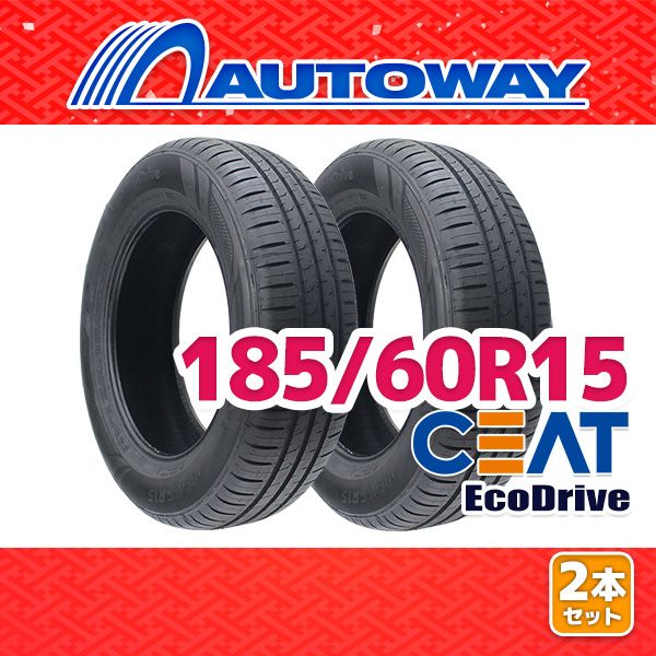 AUTOWAY 185|60R15 サマータイヤ CEAT EcoDrive 15インチ 2本セット 夏タイヤ オートウェイ