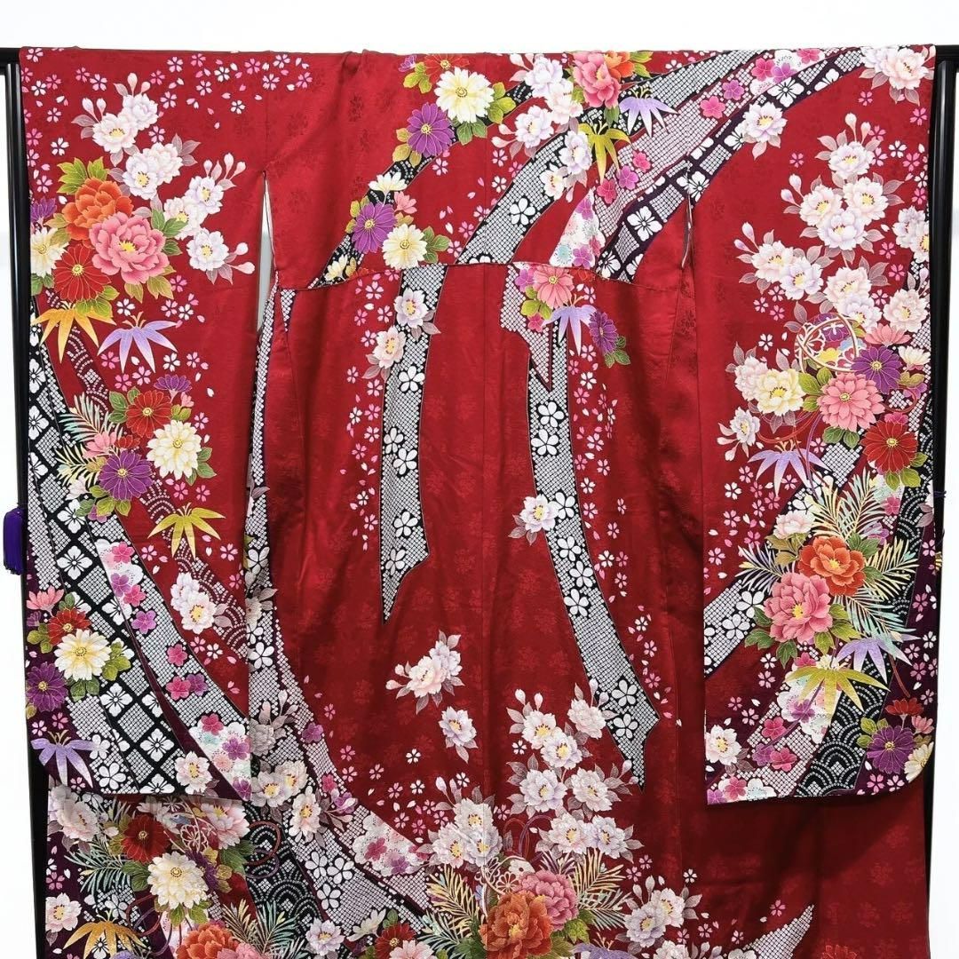 振袖6点セット 晴れの日 金駒刺繍 赤 成人式 着物 064w p - メルカリ