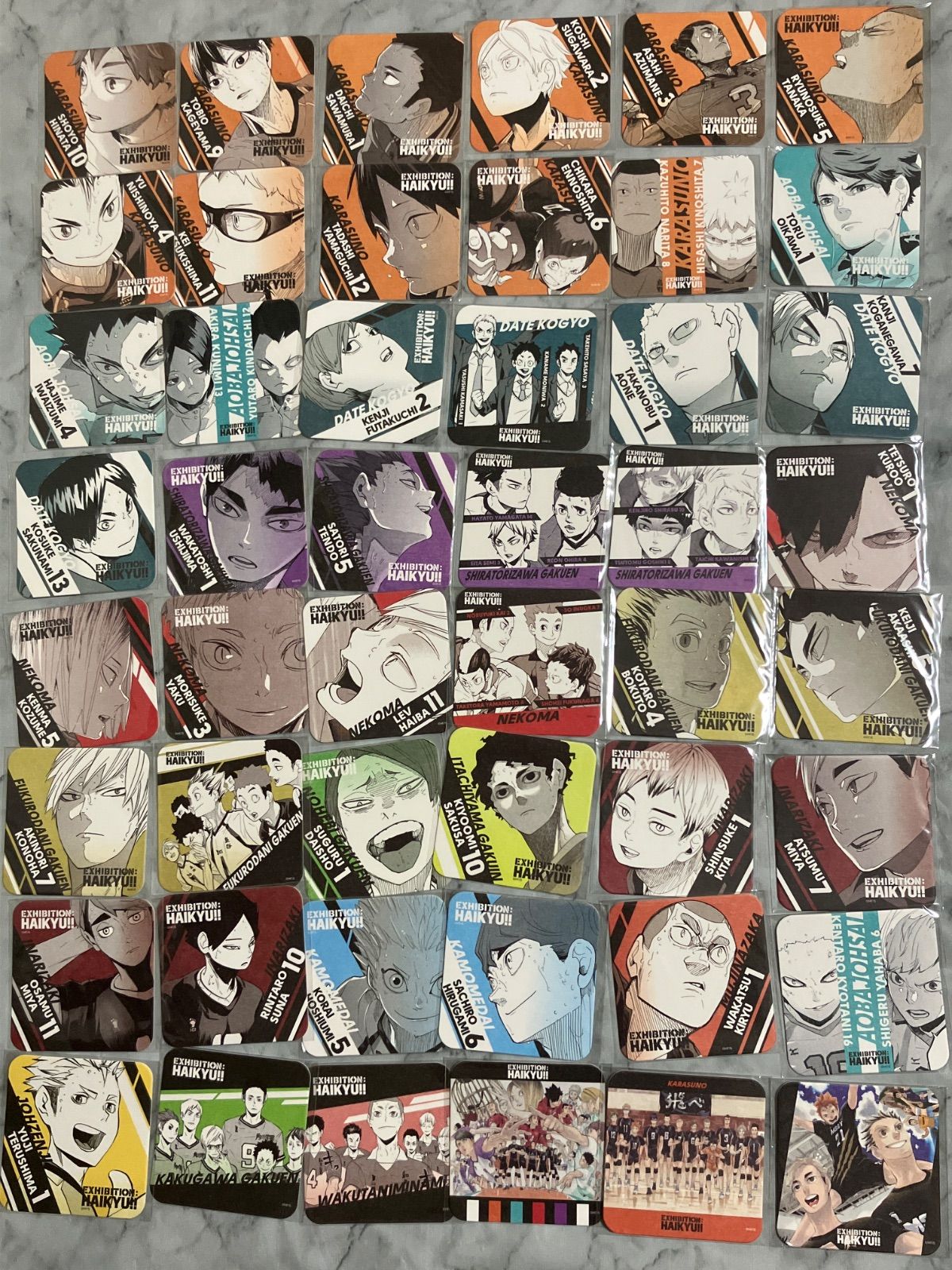 【新発売】 ハイキュー展 アート コースター 全種セット 48枚セット BOX購入 その他