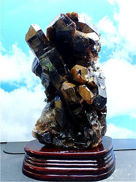 AAA級【魔除け】高透明度天然モリオン黒水晶クラスターB81C6/102C80B AAA級【魔除け】高透明度天然モリオン黒水晶クラスターB81C6/102C80B