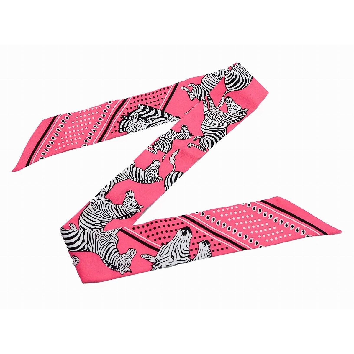 中古】HERMES エルメス ツイリー LES ZEBRES BANDANA ゼブラ バンダナ ...