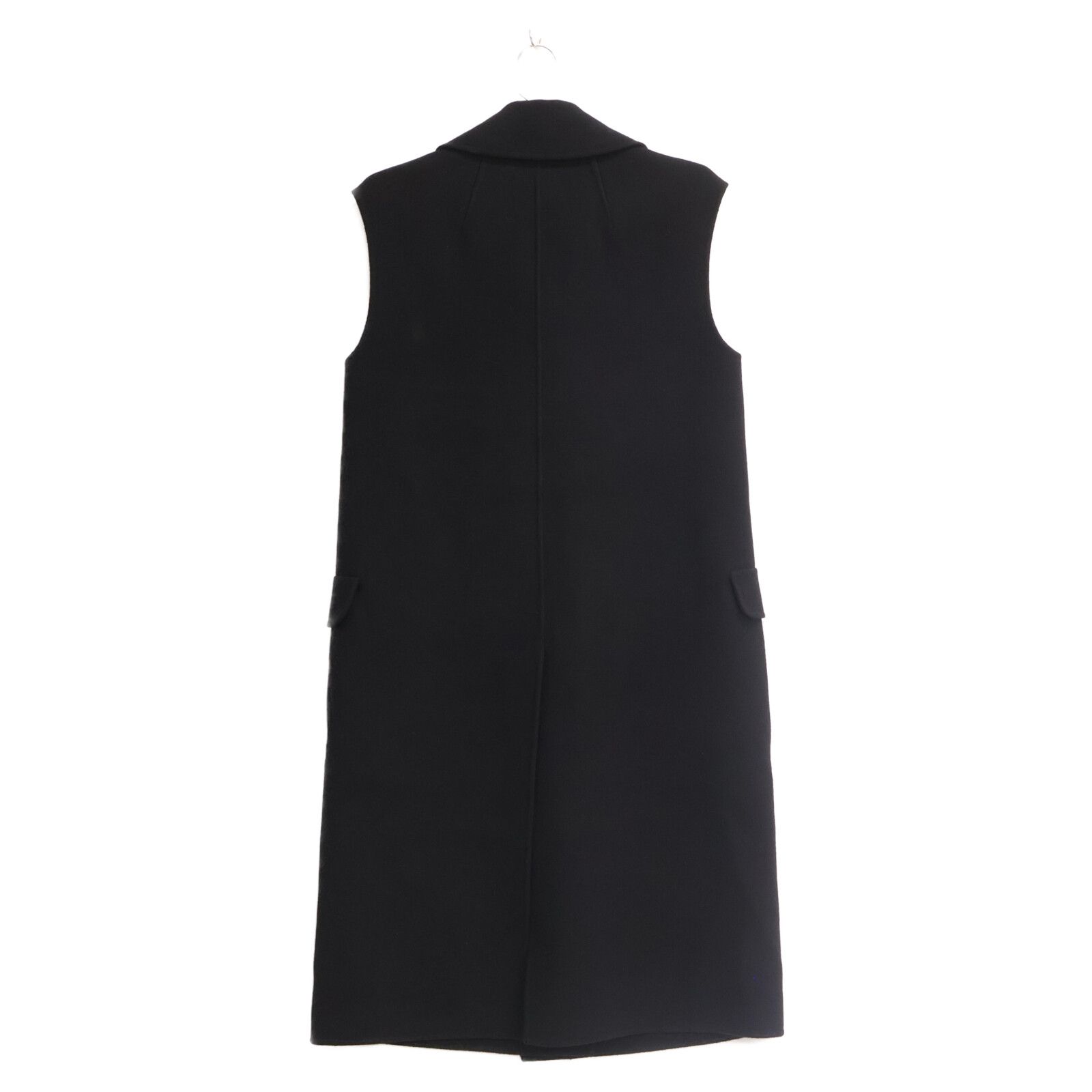 S MaxMara エスマックスマーラ ﾌﾞﾗｯｸ ｸﾁｰﾄｱﾏｰﾉ ﾍﾞﾙﾄ付 ｼﾞﾚｺｰﾄ 36