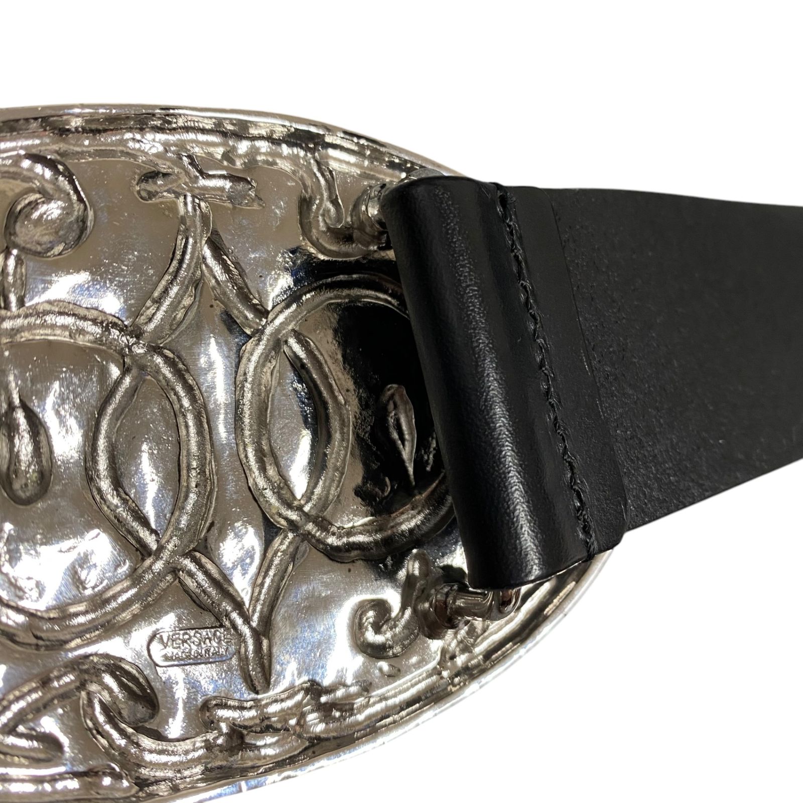 Versace ヴェルサーチ スネーク ベルト VERSACE(ヴェルサーチ) スネークバックルベルト ブラック