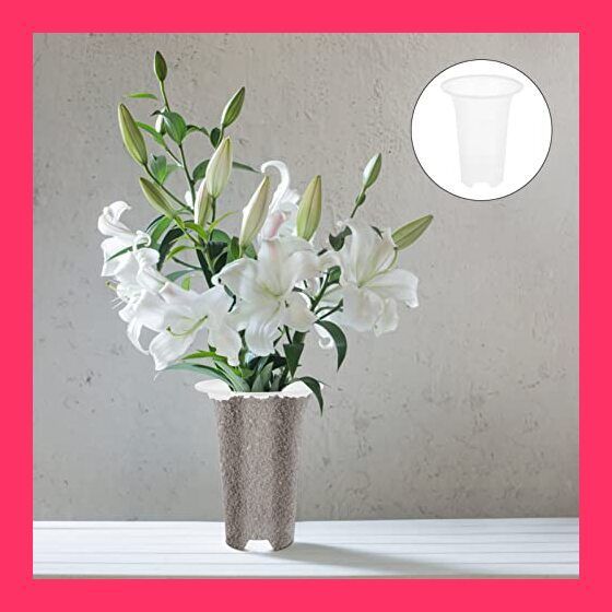 OUNONA 植木鉢 プラスチック 蘭の鉢 穴付き 透明 ミニ蘭鉢 プラ鉢 バスケット 盆栽 サボテン 花鉢 プラッター 円筒形鉢 インテリア 庭 デスクトップの装飾用 15x20cm